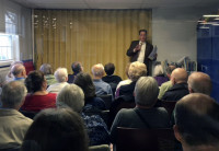 Jim Ritter speaks to packed house at the Parkland Community Library